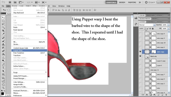 Creation of Not a Choo Shoe: Step 4